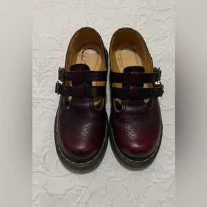 Maroon/ oxblood dr marten Mary janes
